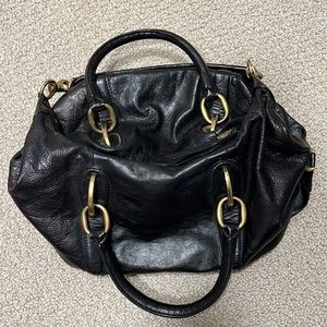 Elie Tahari black leather purse